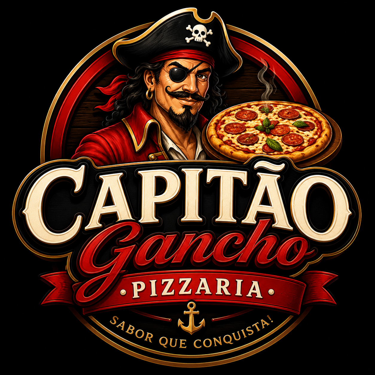 Logo Capitão Gancho Pizzaria